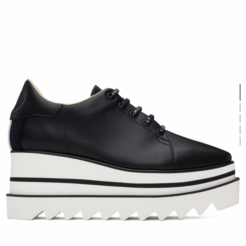 Stella McCartney Black and White Platform Shoes - Picture 3 of 13